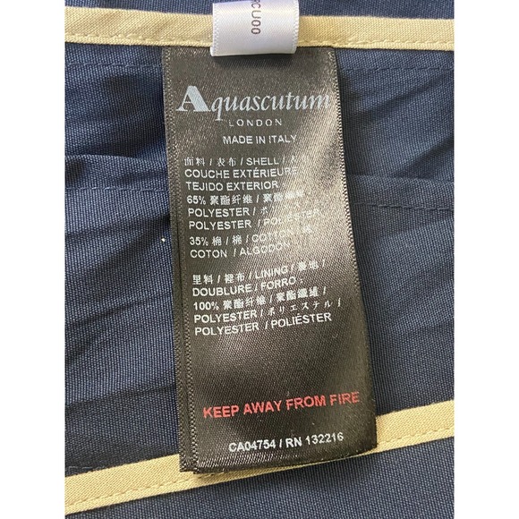 Aquascutum London Women's Navy Blue Classic Belted Coat Made in Italy US Sz 6 - Picture 9 of 9